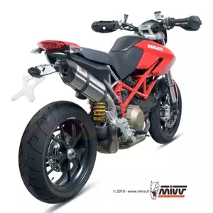 Silenciador MIVV Suono Ducati Hypermotard 1100 06-12 aço inoxidável - carbono - D.022.L7