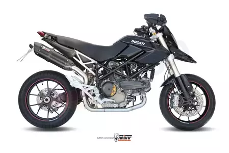 MIVV Suono σιγαστήρας Ducati Hypermotard/Evo 1100 06-12 μαύρος χάλυβας - άνθρακας - 00.73.D.022.L9
