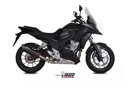 MIVV Suono Honda CB500X 2016 σιγαστήρας μαύρου χάλυβα - άνθρακα - 00.73.H.061.L9