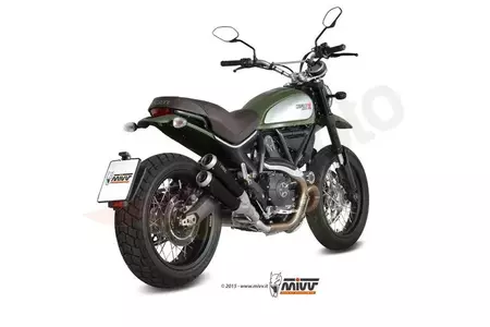 MIVV X-Cone dušilec zvoka Ducati Scrambler 800 15- črno jeklo - nerjaveče jeklo - 00.73.D.032.LP1