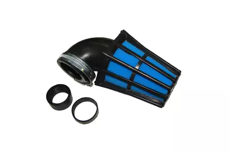 Power Force conisch luchtfilter 25-35 mm 90 graden blauw - PF 10 060 1071
