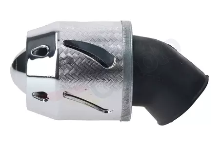 Filtr powietrza tuningowy 32-35 mm 45 stopni srebrny Power Force-3