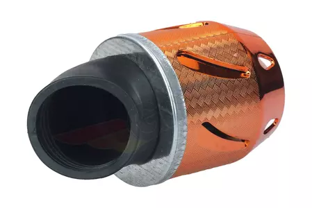 Filtr powietrza tuningowy 33 mm 45 stopni złoty carbon Power Force-2