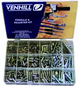 Coffret accessoires cables Venhill - 459 pièces protections caoutchouc - ADJUSTER