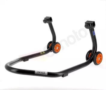 Bakre motorcykeljack svart och orange V-adapter-3