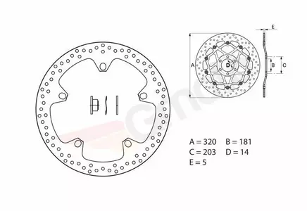 Спирачен диск Brembo 168B407D7 - 168B407D7
