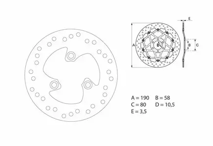 Brembo bremžu disks 68B40716 priekšējais/ aizmugurējais - 68B40716