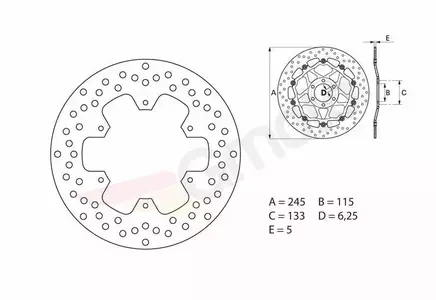 Brembo bremžu disks 68B407C9 priekšējais/ aizmugurējais - 68B407C9