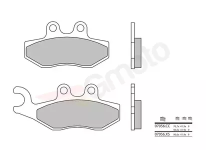 Brembo 07056CC Karbonsko-keramične zavorne ploščice (2 kosa) - 07056CC