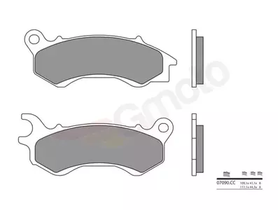 Brembo 07090CC Carbon Ceramic brake pads (2 pcs.) - 07090