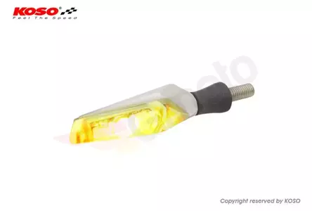 Clignotant KOSO Mars LED argent/translucide universel vendu à l'unité - HE103S00
