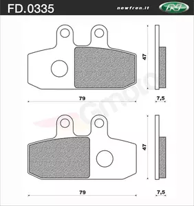 Newfren FD0335 bremseklodser ogranic - FD0335