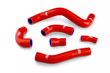 Zestaw silikonowych węży do chłodnicy Samco czerwony - KTM-125-RD