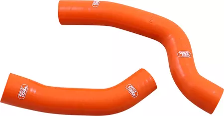 Комплект оранжеви силиконови маркучи за радиатора Samco - KTM-122-OR