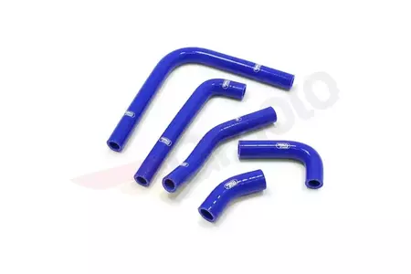 Комплект сини силиконови маркучи за радиатора Samco - KAW-95-BL