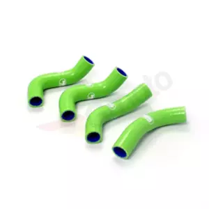 Комплект зелени силиконови маркучи за радиатора Samco - KAW-39-GN