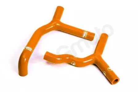 Samco slangset i orange silikon för kylare - KTM-3-OR