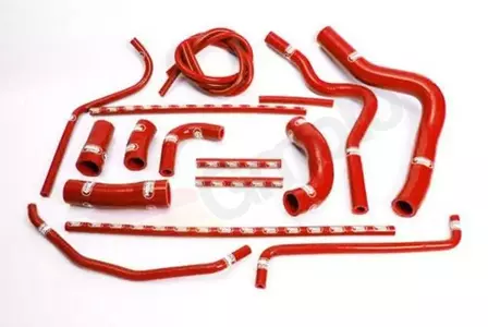 Zestaw silikonowych węży do chłodnicy Samco czerwony - YAM-8-RD