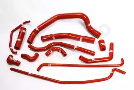 Zestaw silikonowych węży do chłodnicy Samco czerwony - YAM-13-RD