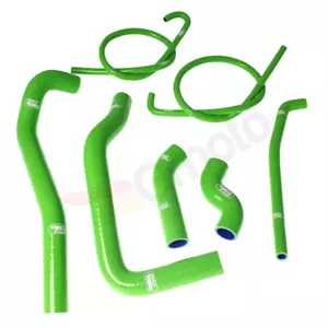 Комплект зелени силиконови маркучи за радиатора Samco - KAW-55-GN