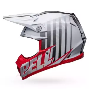 Kask motocyklowy enduro Bell Moto-9S Flex Sprint white/red M-4