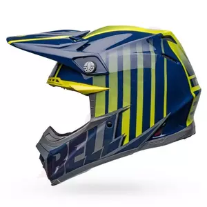 Kask motocyklowy enduro Bell Moto-9S Flex Sprint dark blue/hi-viz yellow M-4