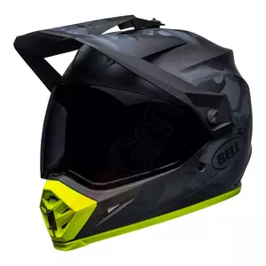 Kask motocyklowy enduro Bell MX-9 Adventure Mips Stealth camo mat black/hi-viz M - MX9ADV-M-STE-58-M