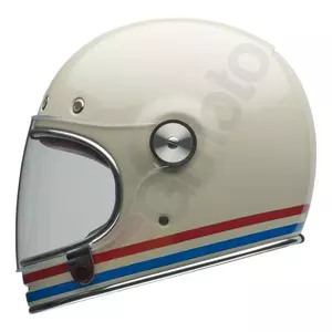 Bell Bullitt Stripes Pearl blanc/oxblood/bleu casque moto intégral M-4