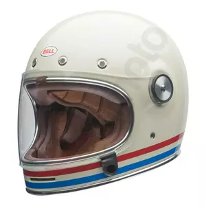 Bell Bullitt Stripes Pearl white/oxblood/blue XL casco moto integrale-1