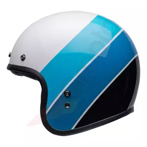 Capacete de motociclista Bell Custom 500 Rif aberto branco/azul M-2