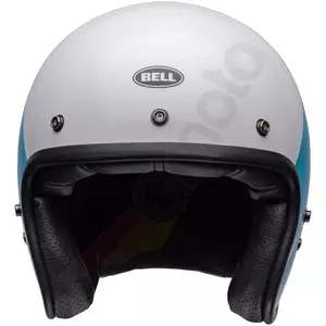 Capacete de motociclista Bell Custom 500 Rif aberto branco/azul M-3