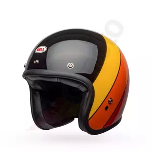 Bell Custom 500 Rif cască de motocicletă cu fața deschisă negru/galben/portocaliu/roșu S - C500-RIF-66-S