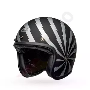 "Bell Custom 500 Vertigo" juodas/sidabrinis S atviro veido motociklininko šalmas - C500-VER-13-S