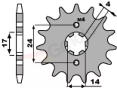 Ritzel PBR Stahlkettenrad vorne  2153 16Z Größe 420-1