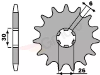 Ritzel PBR Stahlkettenrad vorne  568 17z Größe 530-1