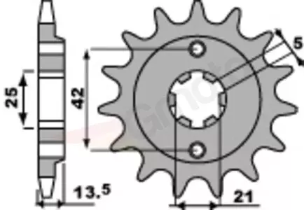 Ritzel PBR Stahlkettenrad vorne  494 15Z Größe 530 - 494.15.18NC