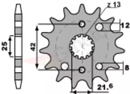 Přední řetězové kolo ocel PBR 2080 16Z velikost 530 - 2080.16.18NC