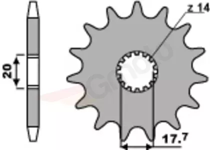 Ritzel PBR Stahlkettenrad vorne  577 15Z Größe 428 - 577.15.18NC