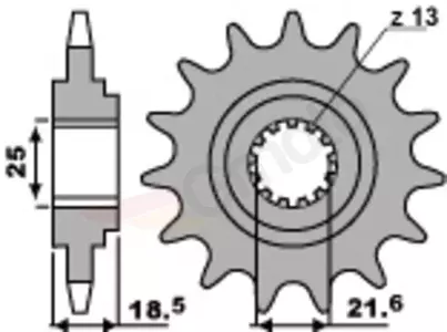 Ritzel PBR Stahlkettenrad vorne  2119 14Z Größe 520 - 2119.14.18NC