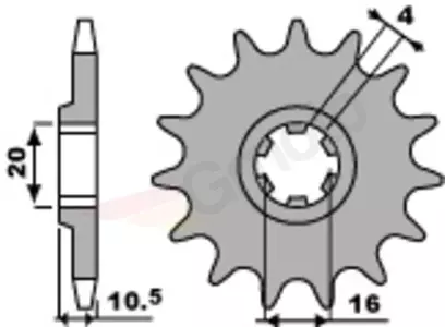 Ritzel PBR Stahlkettenrad vorne  799 15Z Größe 428-1