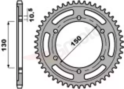 Bakre kedjehjul i stål PBR 300 45Z storlek 525 - 300.45.C45
