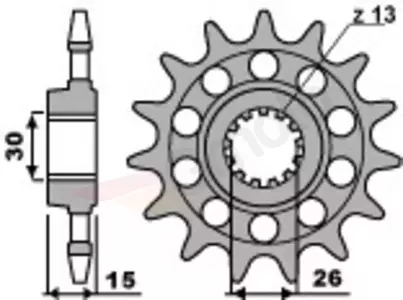PBR 2199 Racing 15Z stål framhjul storlek 520 - 2199.15.18NC