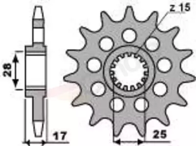 Ritzel PBR Stahlkettenrad vorne  2249 15Z Größe 520-2