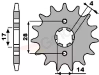 Ritzel PBR Stahlkettenrad vorne  2118 428 Größe 15Z - 2118.15.18NC