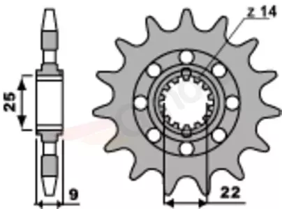 Ritzel PBR Stahlkettenrad vorne  2129 16Z Größe 525-2