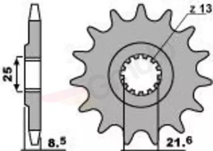 Ritzel PBR Stahlkettenrad vorne  2137 14Z Größe 525 - 2137.14.18NC