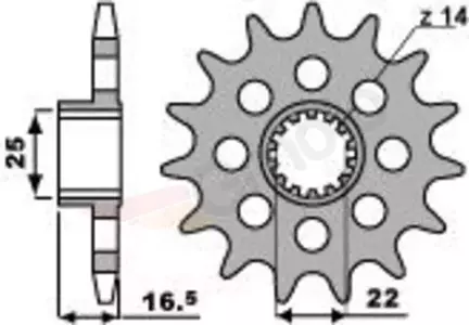 Ritzel PBR Stahlkettenrad vorne  2171 14Z Größe 520 - 2171.14.18NC