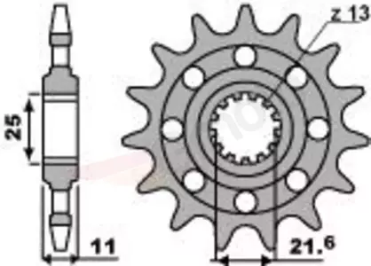 PBR 2172 Racing 15Z stål framhjul storlek 520 - 2172.15.18NC