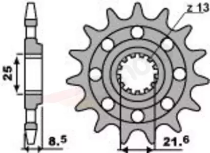 PBR 2179 Racing 15Z stål framhjul storlek 520 - 2179.15.18NC
