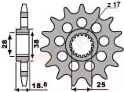 Ritzel PBR Stahlkettenrad vorne  2194 Racing 15Z Größe 520 - 2194.15.18NC